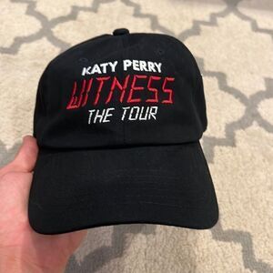 Katy Perry witness tour Cap adjustable baseball cap black embroidered NWT Nissi‎